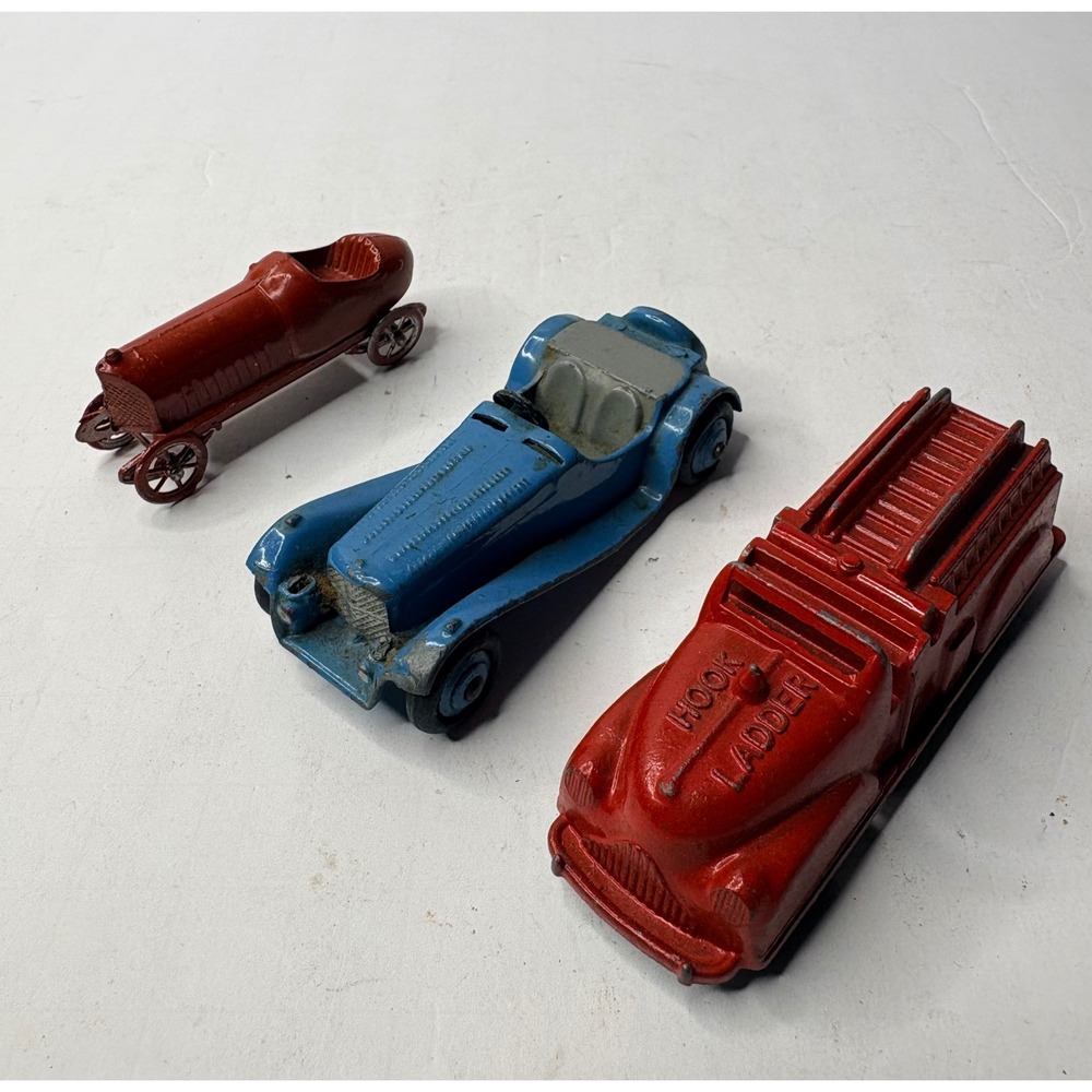 Vintage Dinky Toys Jaguar Renwal Fire Truck‎ France Racer Diecast Metal Lot 3pc